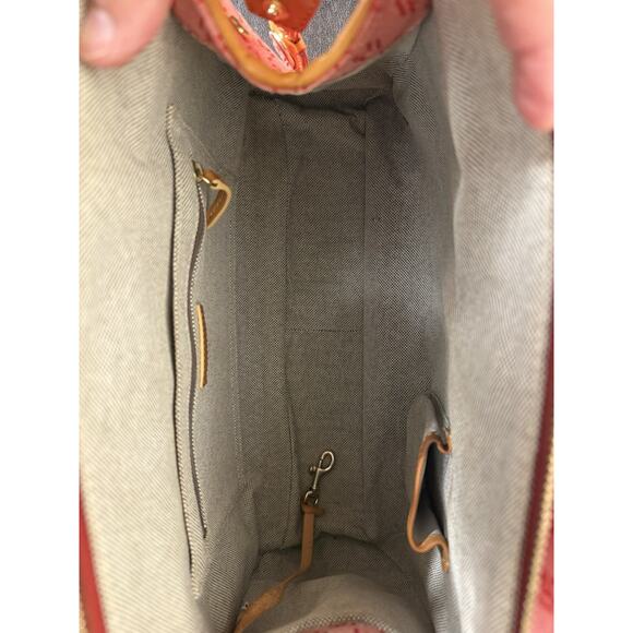 Dooney & Bourke Red Monogram Satchel - Picture 4 of 8